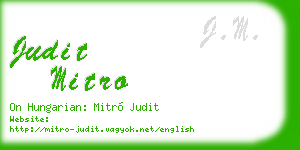 judit mitro business card