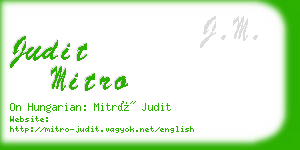 judit mitro business card